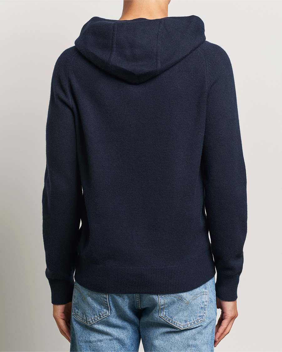 Hombres | Jerséis y prendas de punto | Morris | Hertford Merino Hoodie Navy