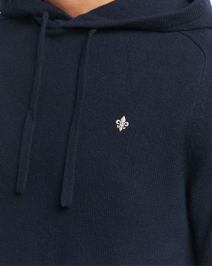 Hombres | Jerséis y prendas de punto | Morris | Hertford Merino Hoodie Navy