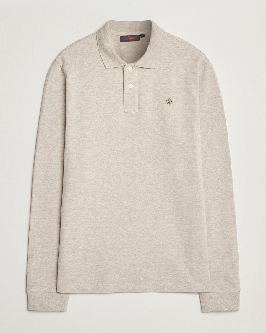 Hombres | Jerséis y prendas de punto | Morris | Camden Long Sleeve Polo Khaki