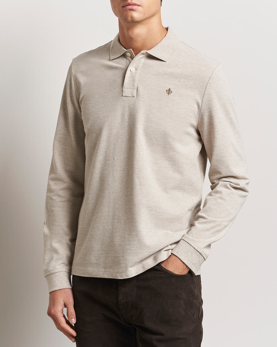 Hombres | Jerséis y prendas de punto | Morris | Camden Long Sleeve Polo Khaki