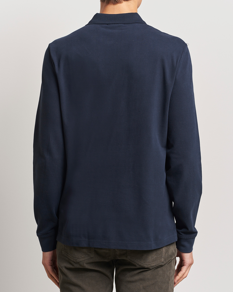 Hombres | Jerséis y prendas de punto | Morris | Camden Long Sleeve Polo Blue
