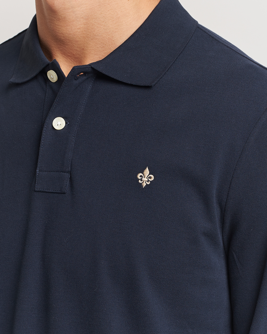 Hombres | Jerséis y prendas de punto | Morris | Camden Long Sleeve Polo Blue