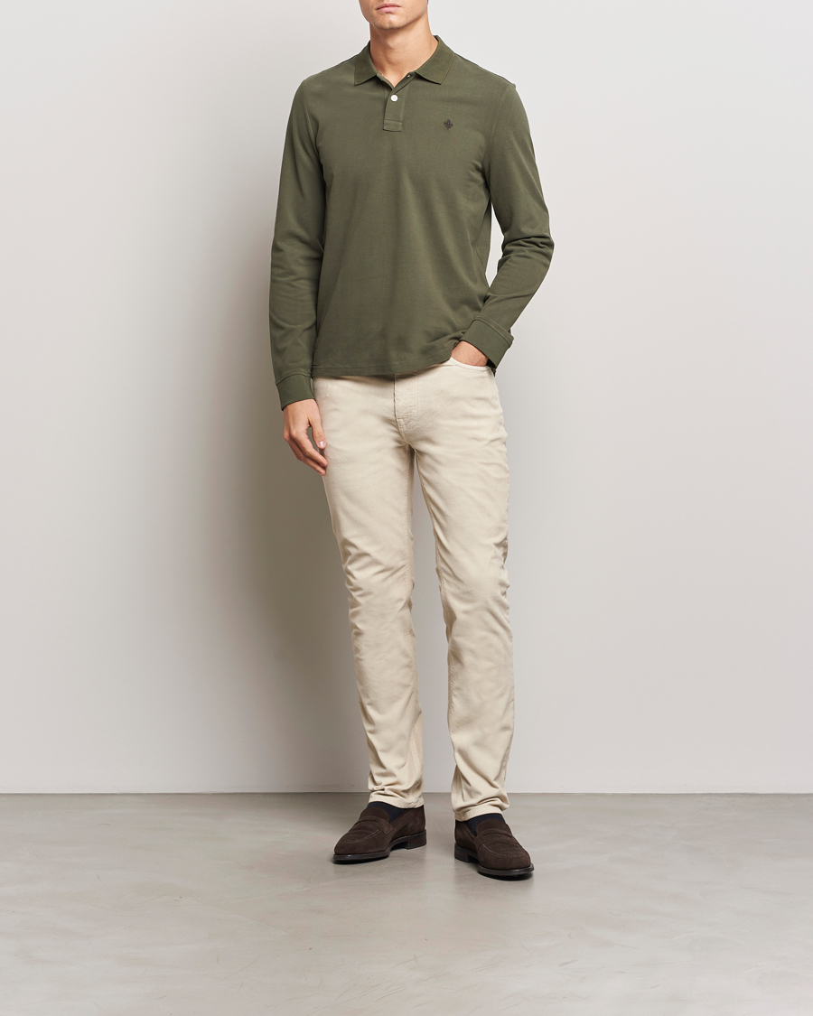 Hombres | Jerséis y prendas de punto | Morris | Camden Long Sleeve Polo Olive