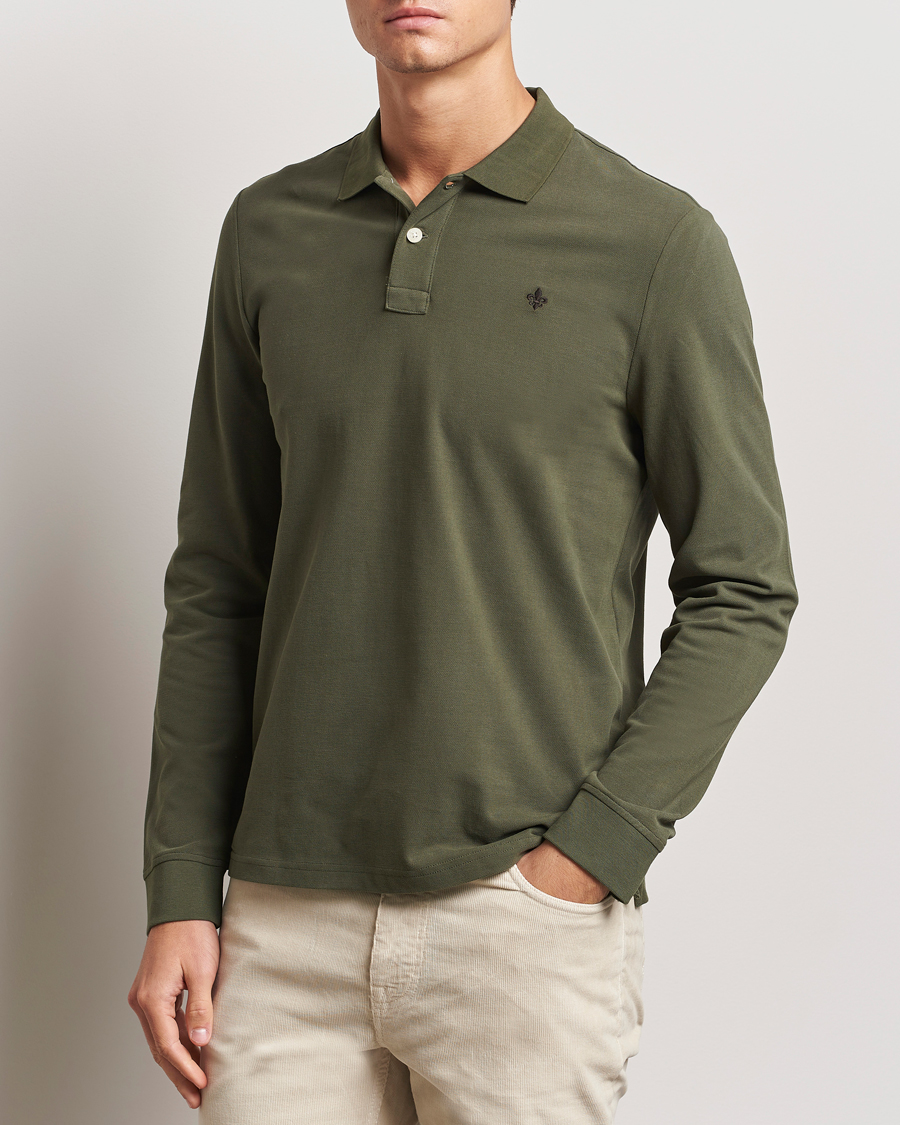 Hombres | Jerséis y prendas de punto | Morris | Camden Long Sleeve Polo Olive