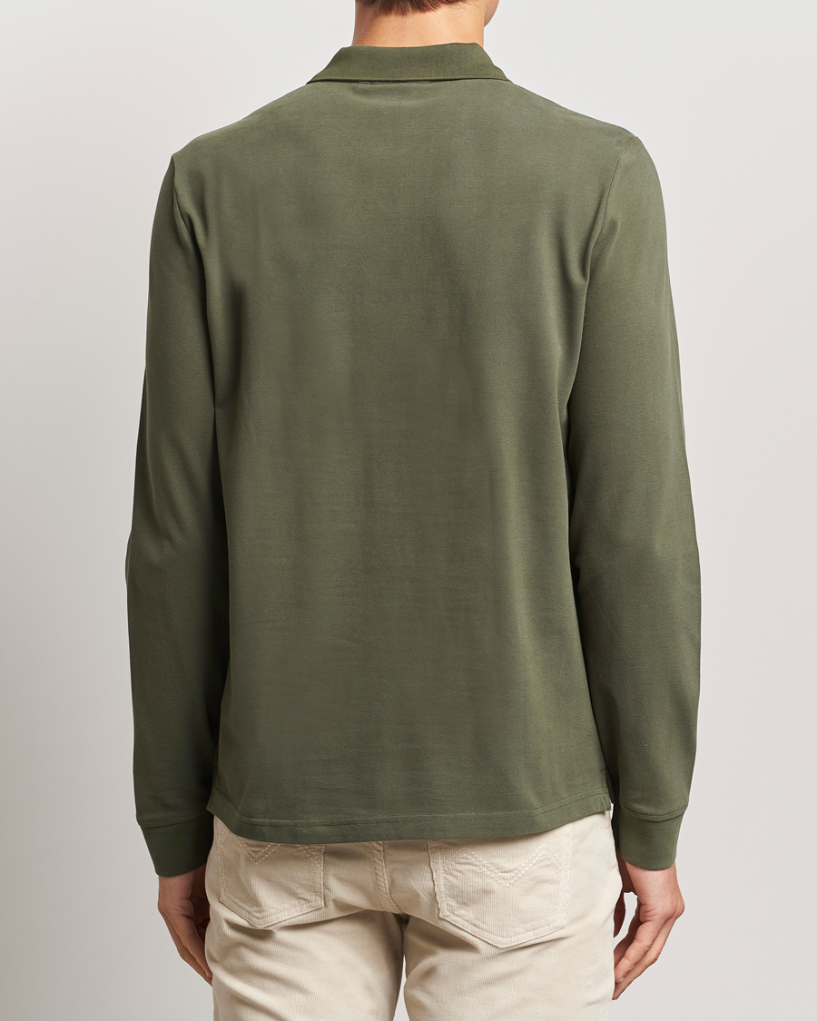 Hombres | Jerséis y prendas de punto | Morris | Camden Long Sleeve Polo Olive