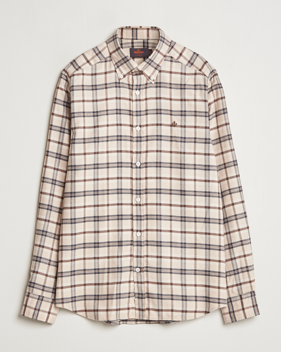 Hombres | Camisas | Morris | Soft Check Flannel Shirt Camel