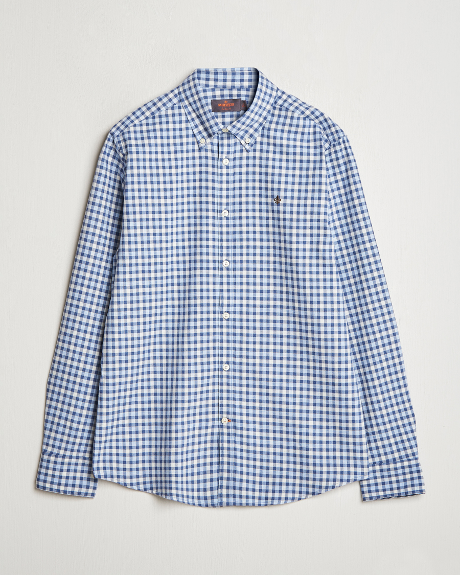 Hombres | Camisas | Morris | Watts Check Flannel Shirt Blue