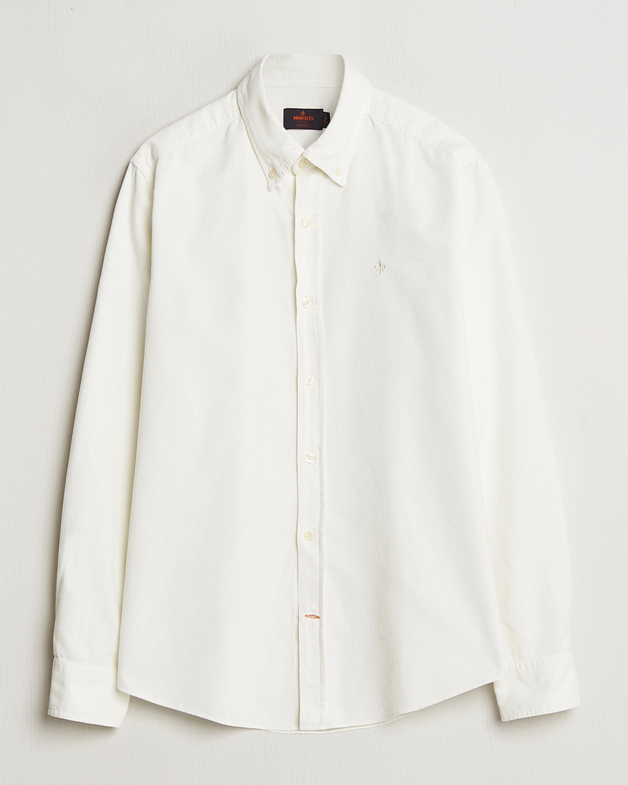Hombres | Camisas | Morris | Douglas Corduroy Shirt Off White