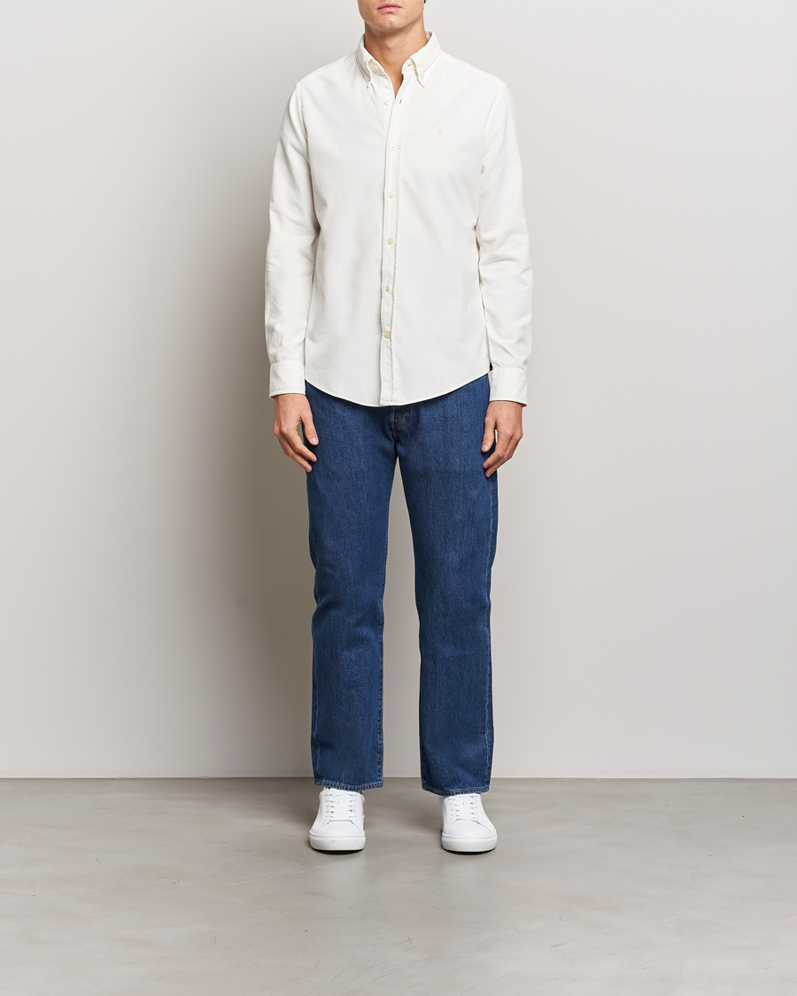 Hombres | Camisas | Morris | Douglas Corduroy Shirt Off White