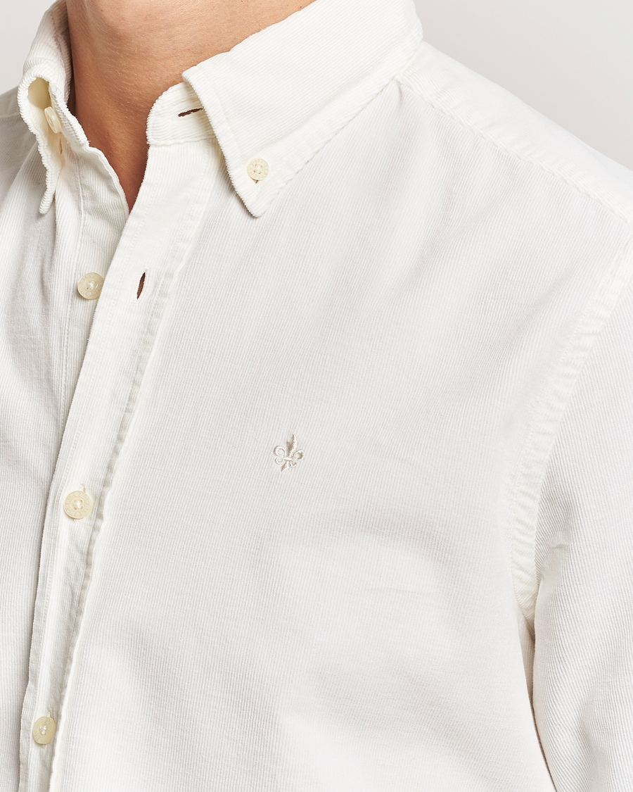 Hombres | Camisas | Morris | Douglas Corduroy Shirt Off White