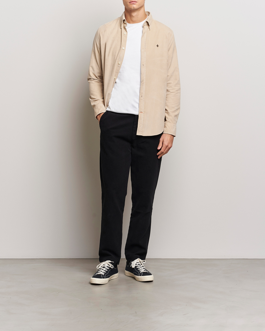 Hombres | Camisas | Morris | Douglas Corduroy Shirt Khaki