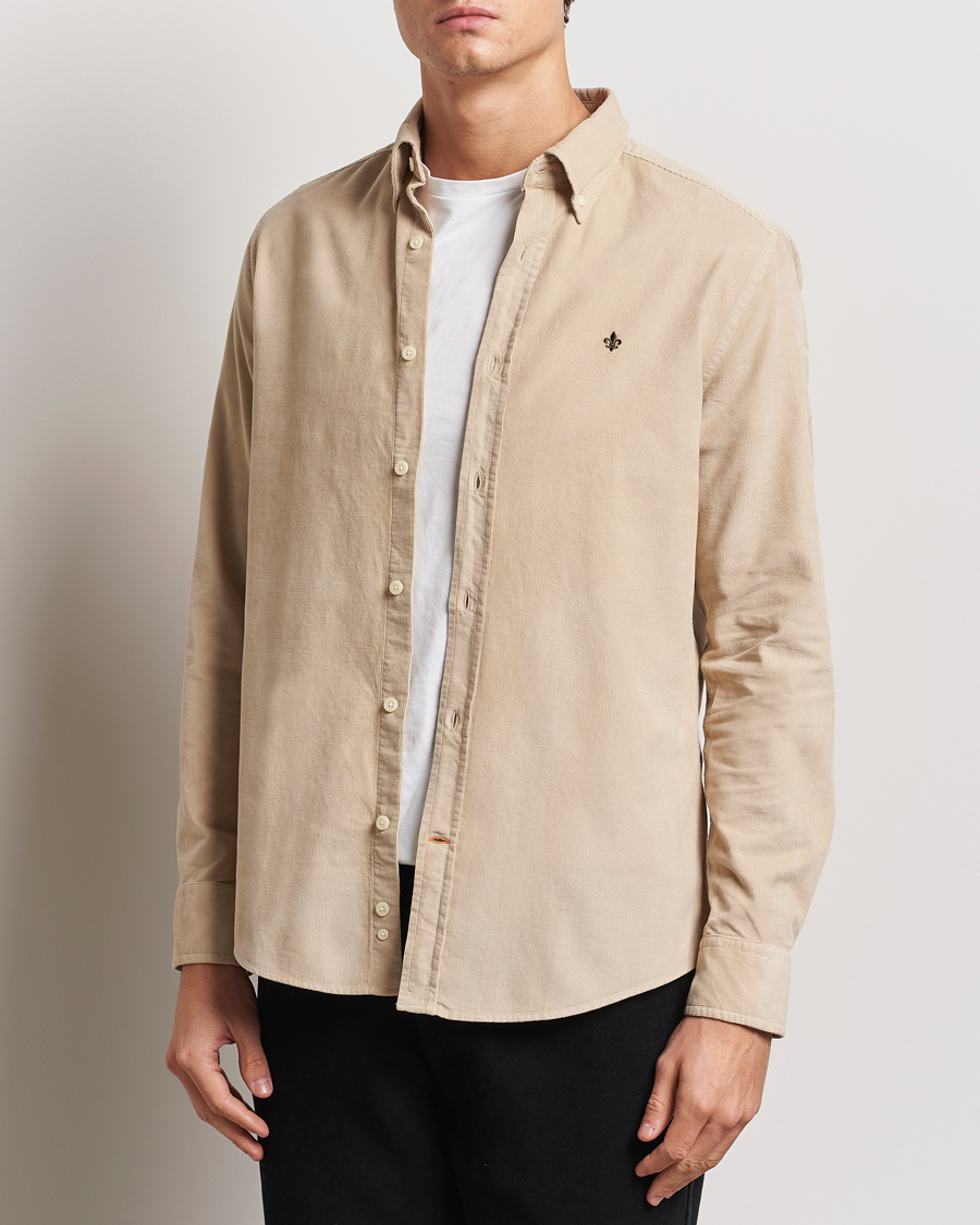 Hombres | Camisas | Morris | Douglas Corduroy Shirt Khaki