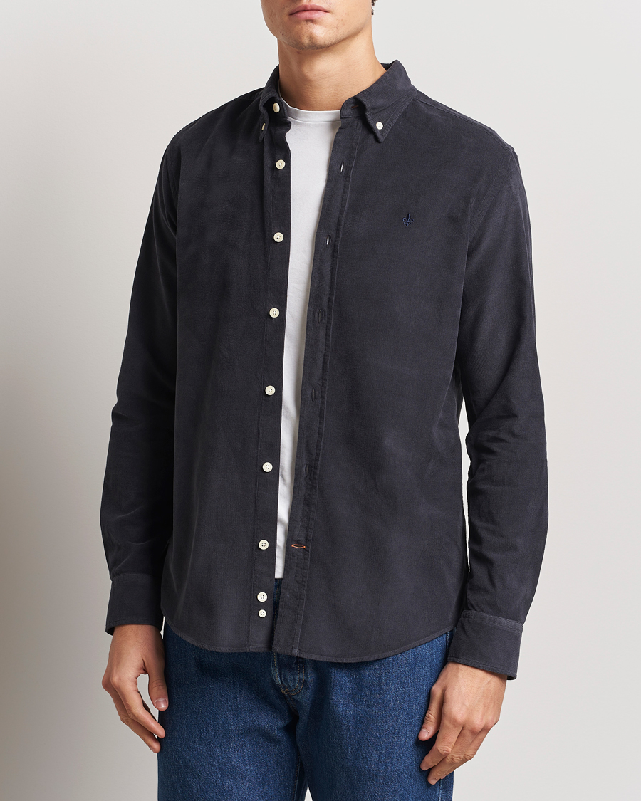 Hombres | Camisas | Morris | Douglas Corduroy Shirt Navy
