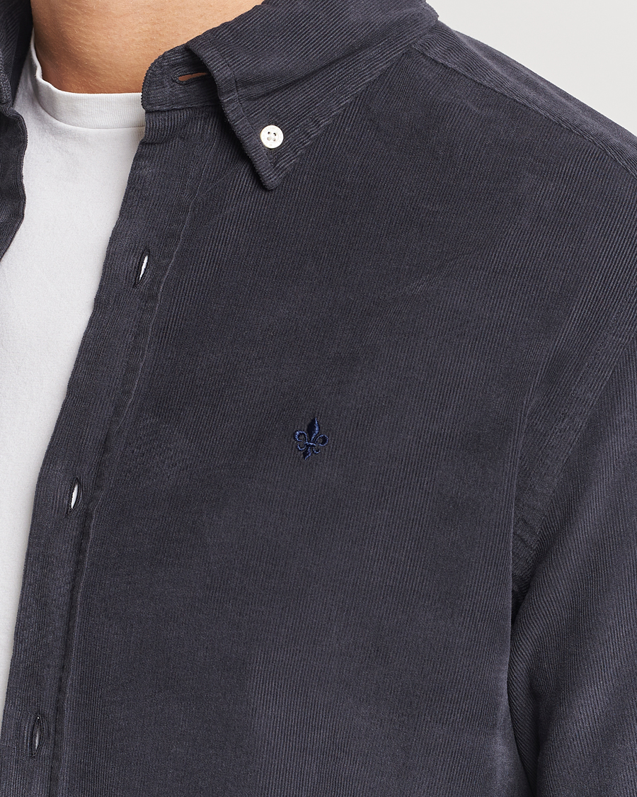 Hombres | Camisas | Morris | Douglas Corduroy Shirt Navy