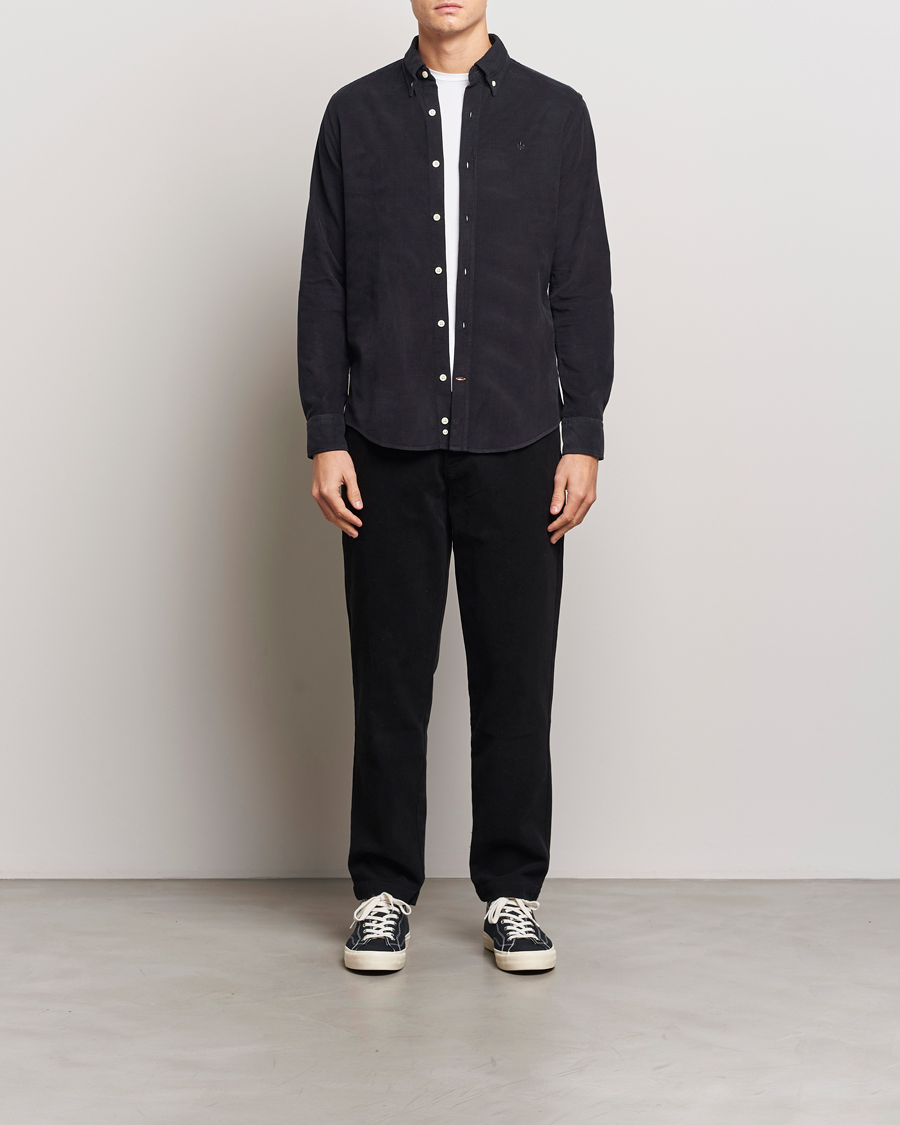 Hombres | Camisas | Morris | Douglas Corduroy Shirt Grey