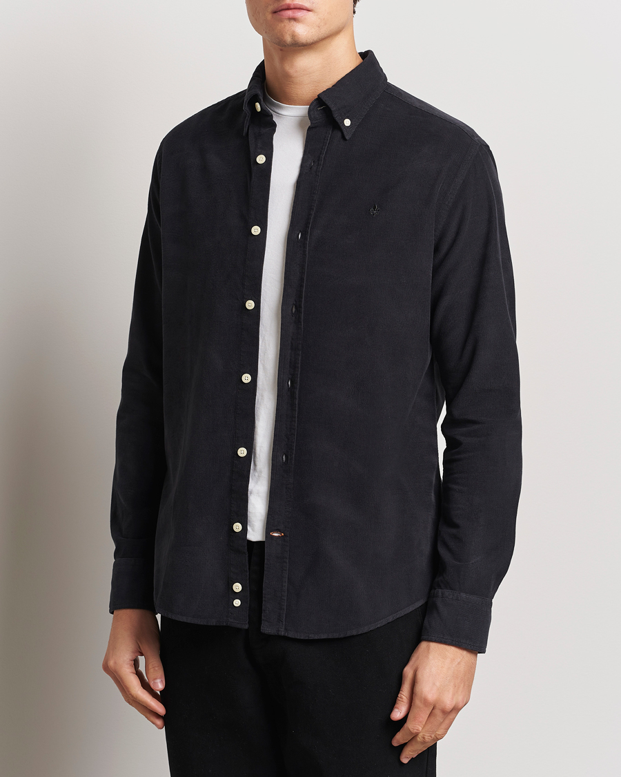 Hombres | Camisas | Morris | Douglas Corduroy Shirt Grey