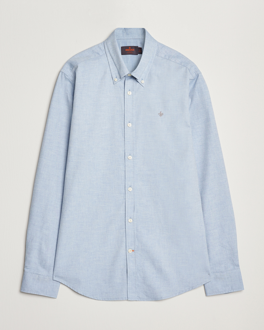 Hombres | Camisas | Morris | Watts Flannel Shirt Light Blue