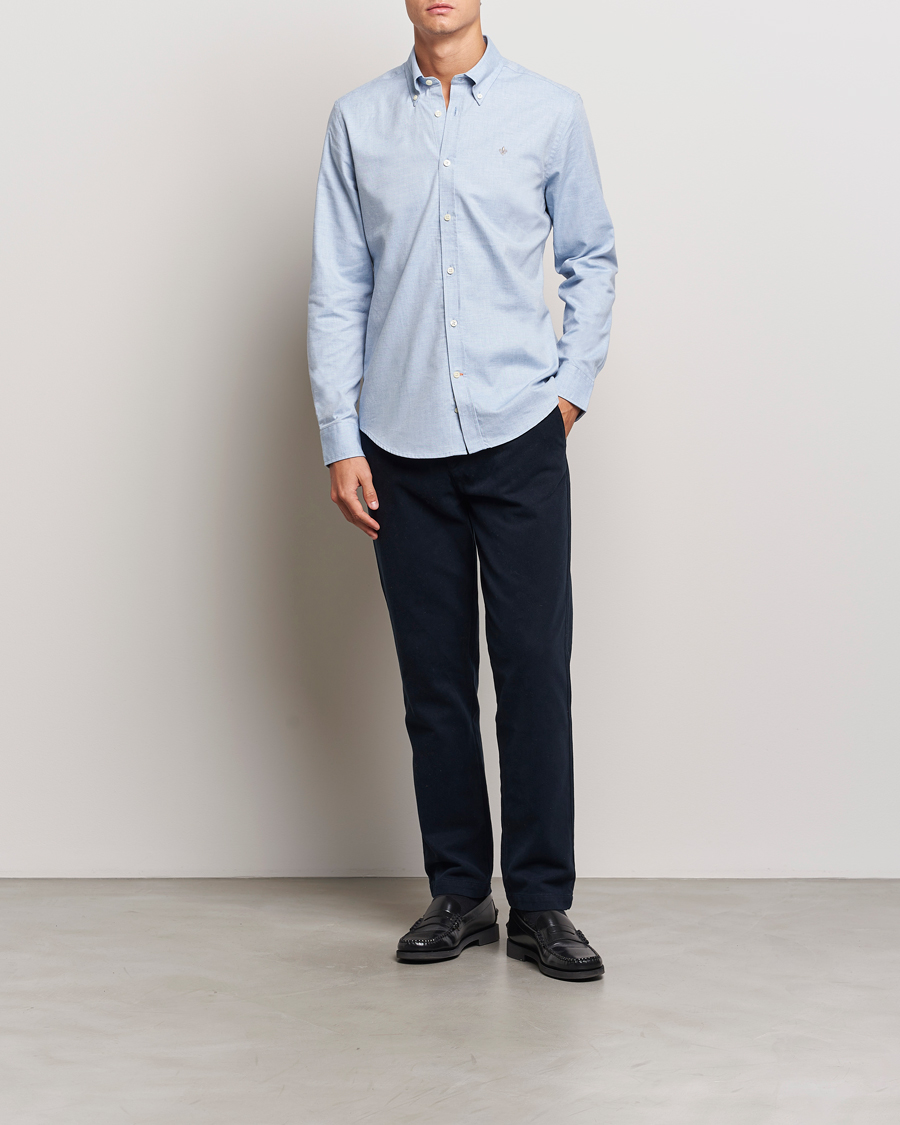 Hombres | Camisas | Morris | Watts Flannel Shirt Light Blue
