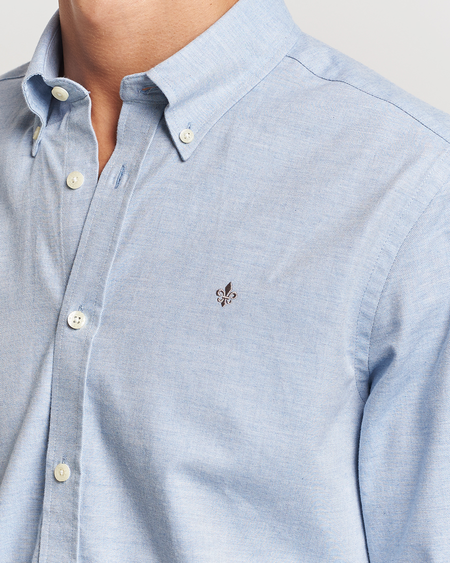 Hombres | Camisas | Morris | Watts Flannel Shirt Light Blue