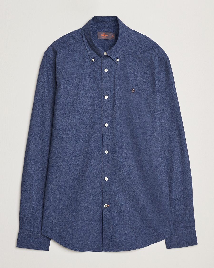 Hombres | Camisas | Morris | Watts Flannel Shirt Navy