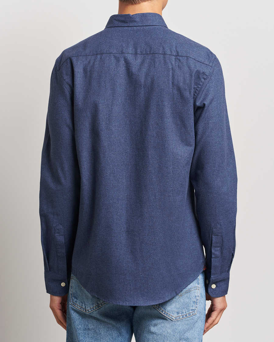 Hombres | Camisas | Morris | Watts Flannel Shirt Navy