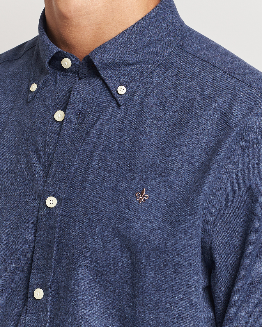 Hombres | Camisas | Morris | Watts Flannel Shirt Navy