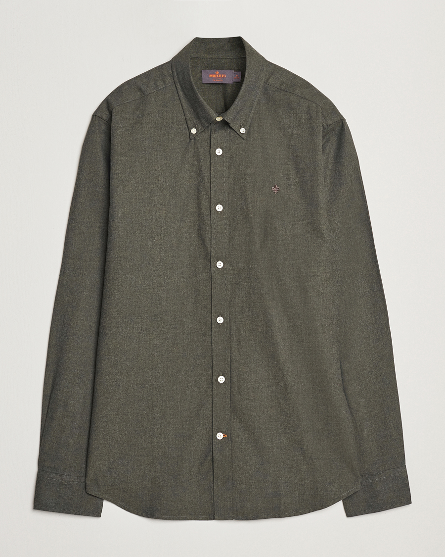 Hombres | Camisas | Morris | Watts Flannel Shirt Olive