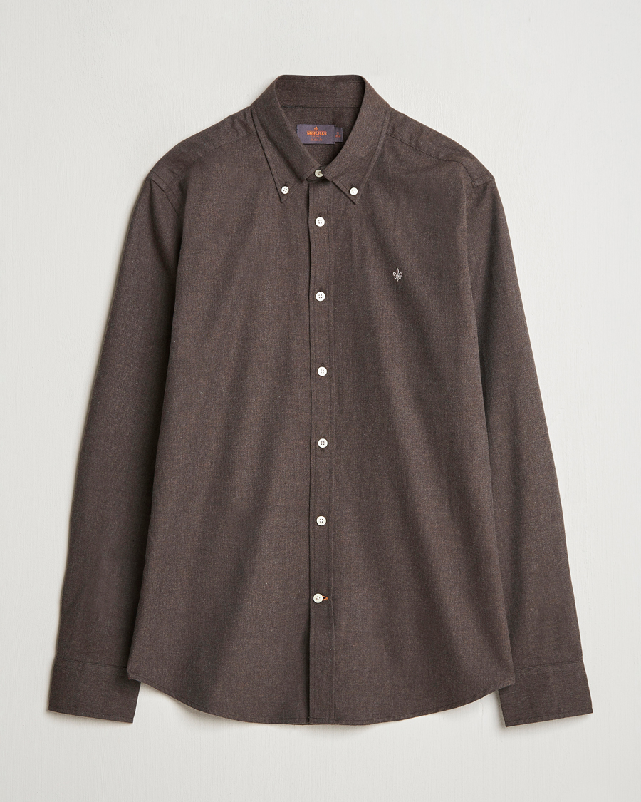 Hombres | Camisas | Morris | Watts Flannel Shirt Brown