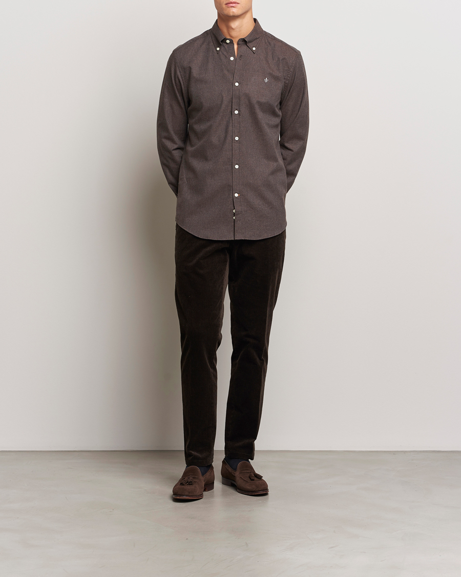 Hombres | Camisas | Morris | Watts Flannel Shirt Brown