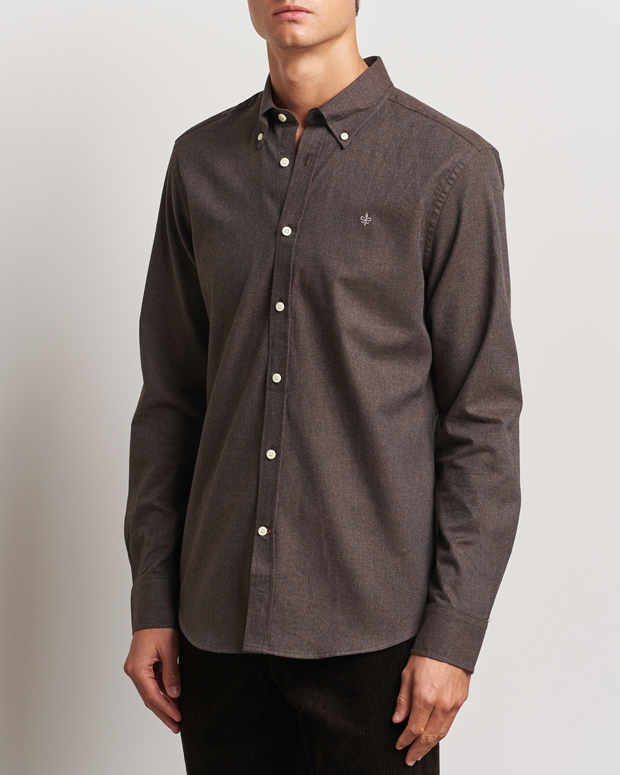 Hombres | Camisas | Morris | Watts Flannel Shirt Brown