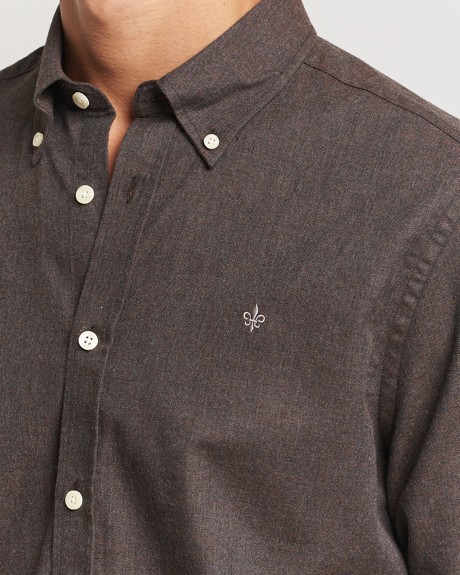 Hombres | Camisas | Morris | Watts Flannel Shirt Brown