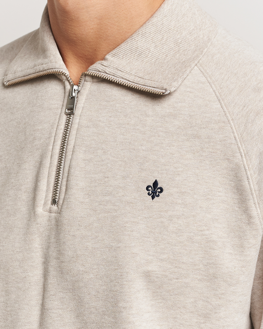 Hombres | Jerséis y prendas de punto | Morris | Maryon Half Zip Sweatshirt Khaki