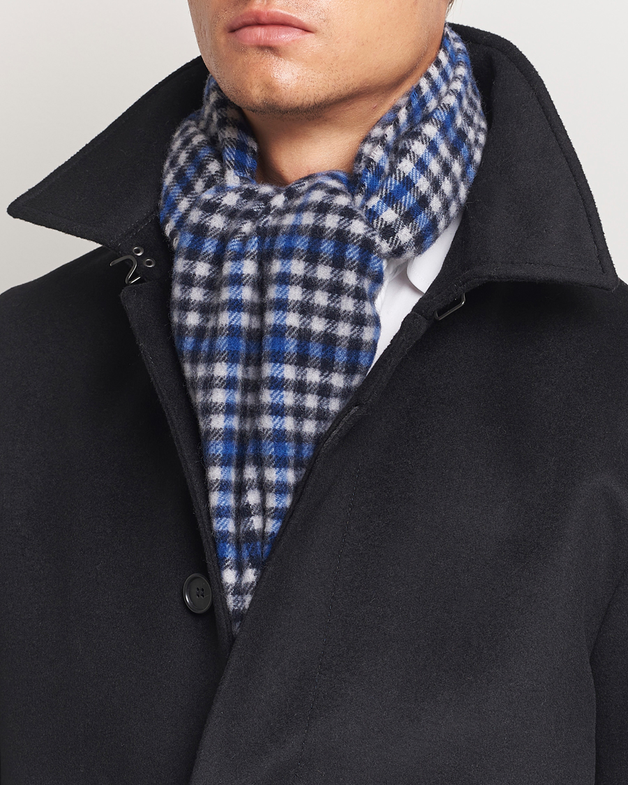Hombres | Morris Barry Check Scarf Grey | Morris | Barry Check Scarf Grey