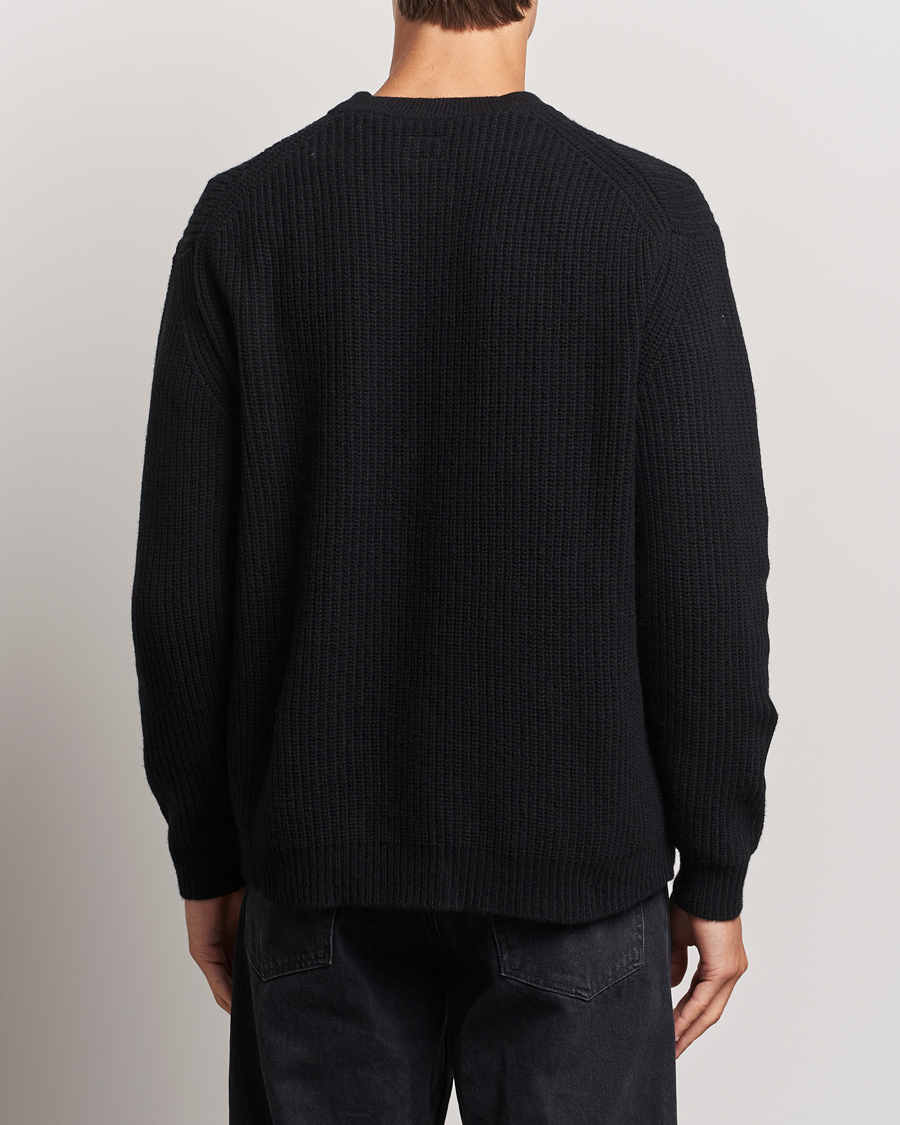 Hombres | Jerséis y prendas de punto | C.P. Company | Lambswool Knitted Crew Neck Black
