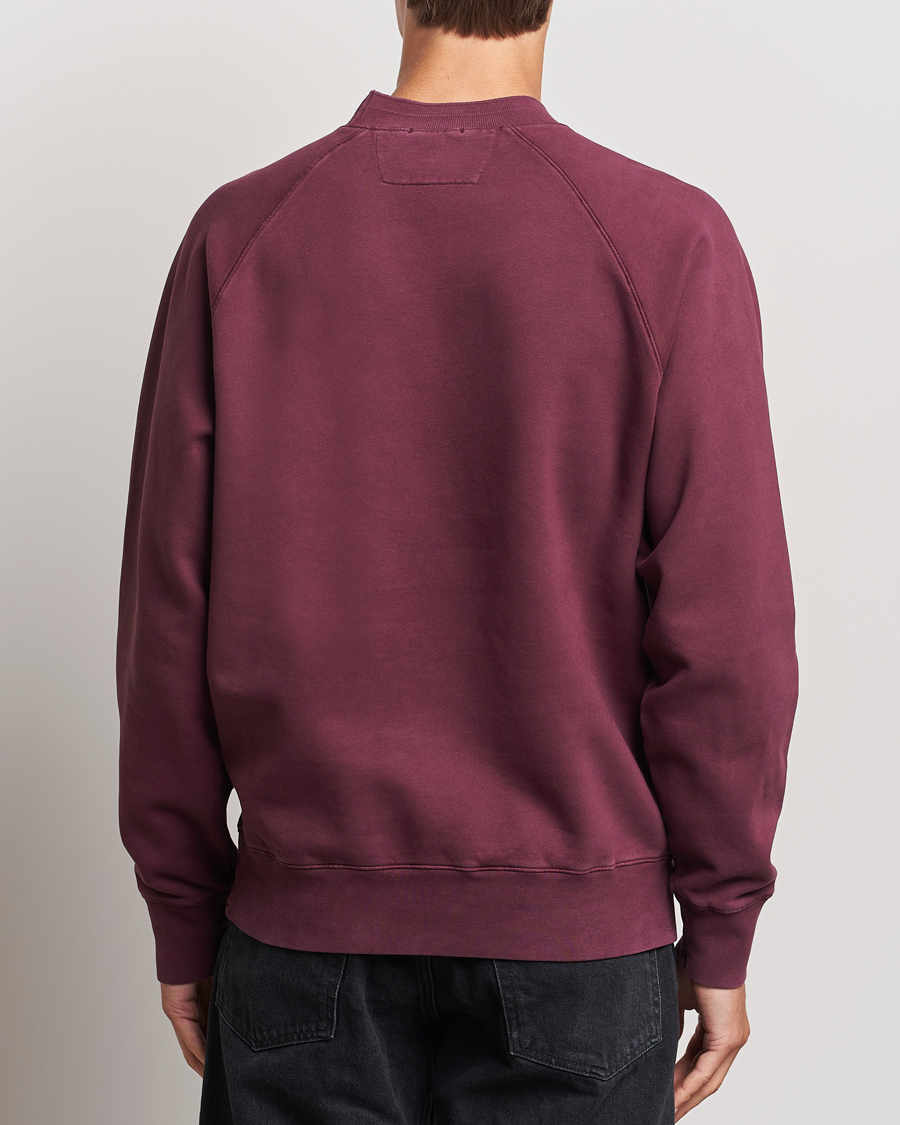 Hombres | Jerséis y prendas de punto | C.P. Company | Brushed Emerized Fleece Sweatshirt Burgundy