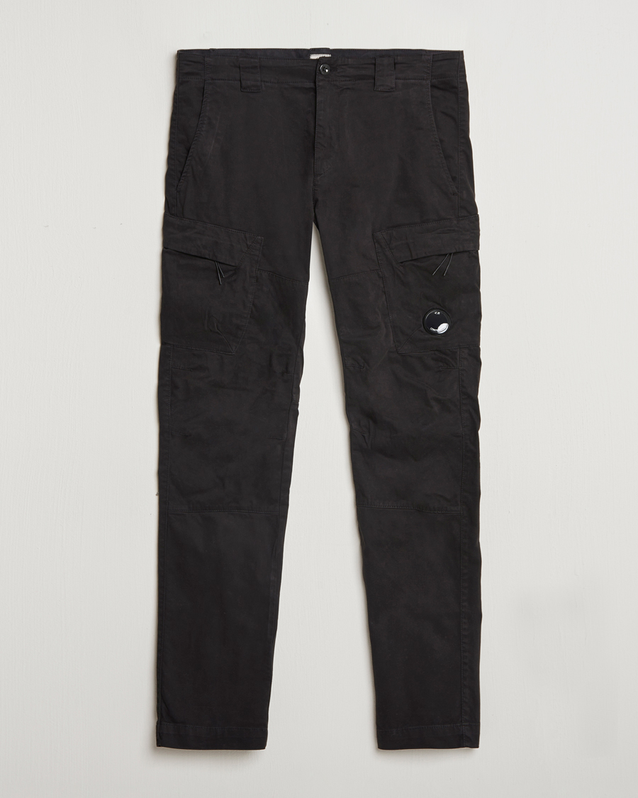 Hombres | Pantalones | C.P. Company | Stretch Satin Lens Cargo Pants Black