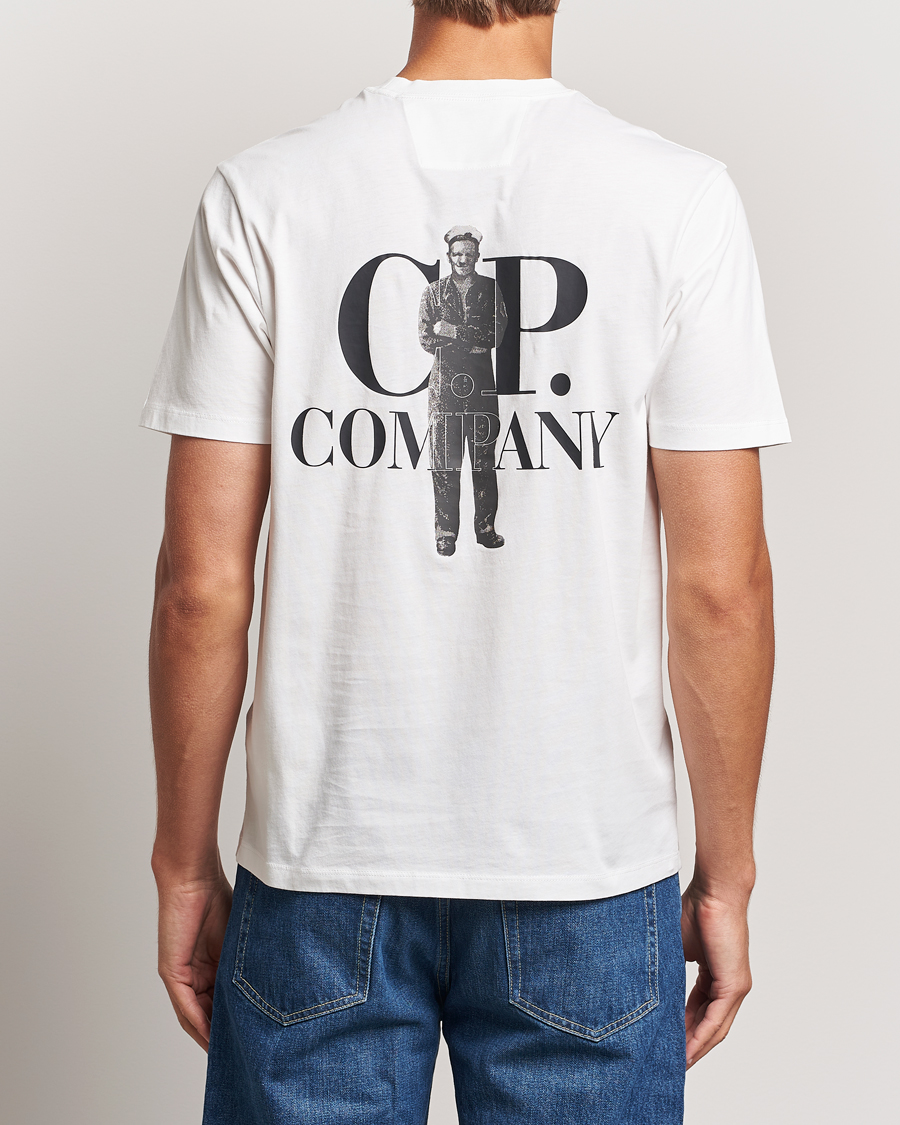 Hombres | Camisetas | C.P. Company | Jersey Back Logo T-Shirt White