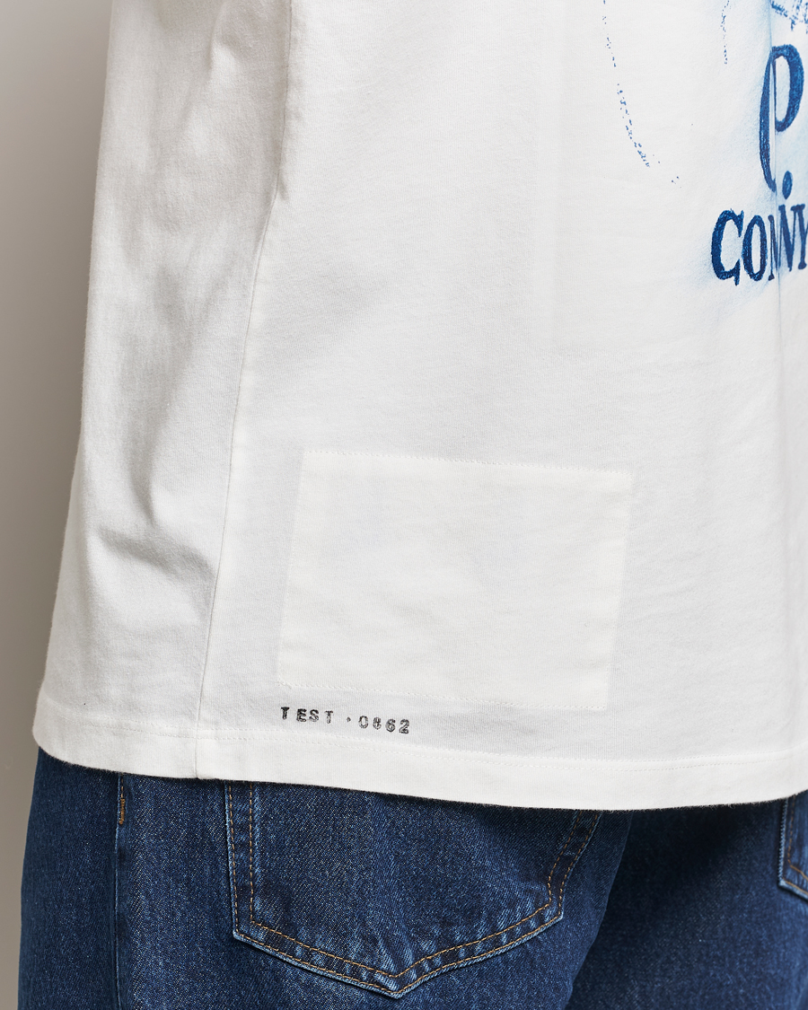 Hombres | Camisetas | C.P. Company | Hand Printed Jersey T-Shirt White