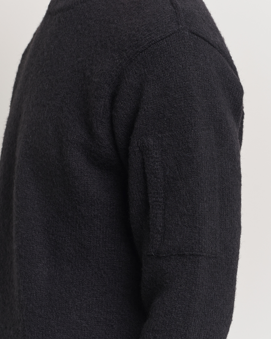 Hombres | Jerséis y prendas de punto | C.P. Company | Alpaca Soft Knitted Crewneck Black