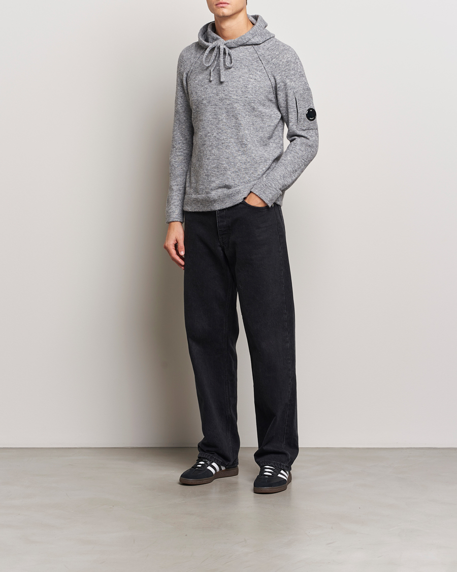 Hombres | Jerséis y prendas de punto | C.P. Company | Alpaca/Wool Lens Hood Grey Melange