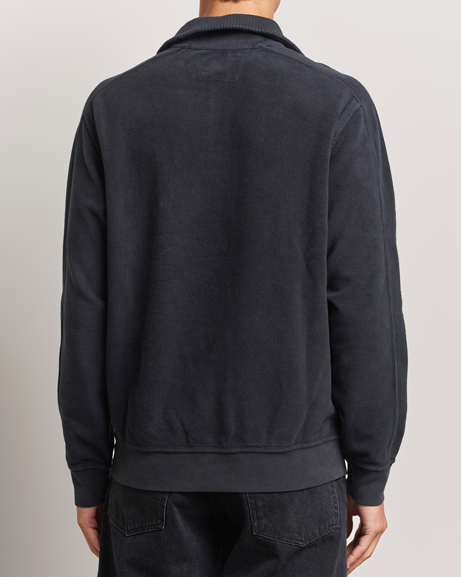 Hombres | Jerséis y prendas de punto | C.P. Company | Brushed Diagonal Fleece Half Zip Grey Black