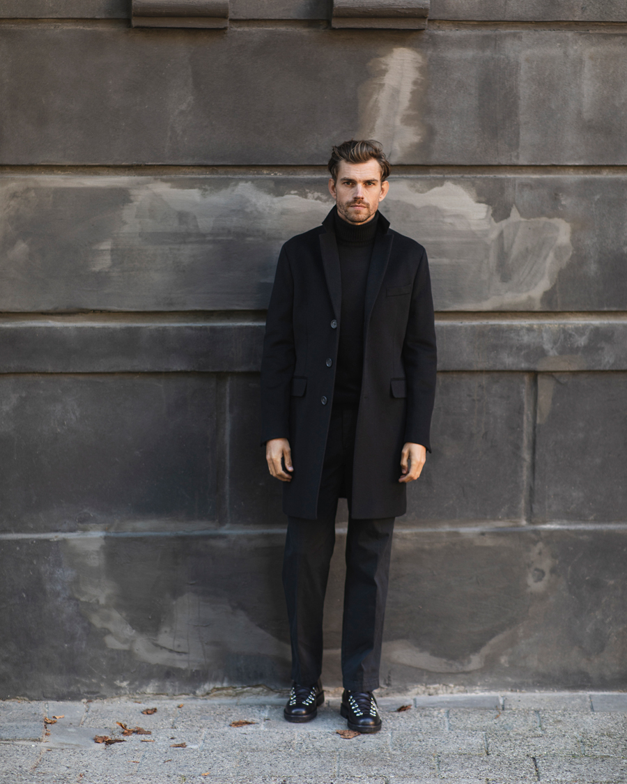 Hombres | Abrigos y chaquetas | Oscar Jacobson | Sylar Wool/Cashmere Coat Black