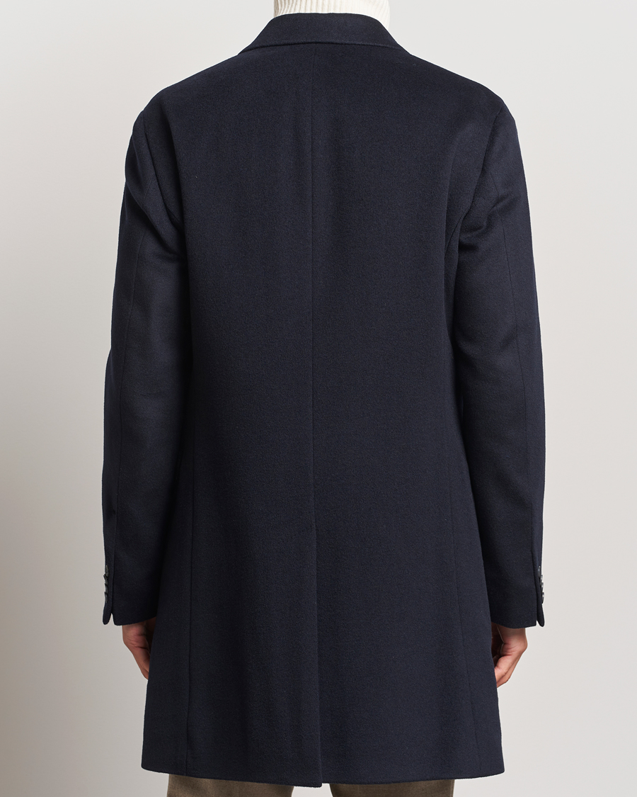 Hombres | Abrigos y chaquetas | Oscar Jacobson | Silvain DB Wool/Cashmere Coat Navy