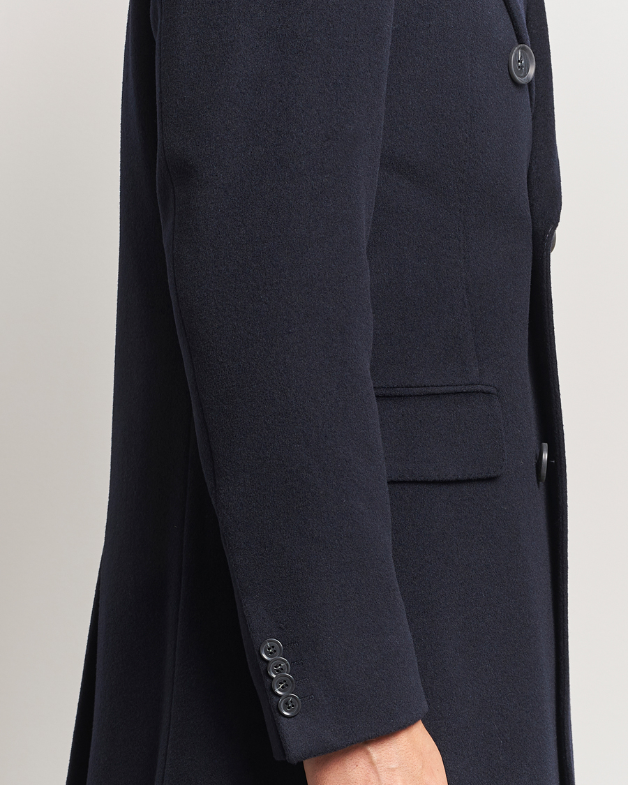 Hombres | Abrigos y chaquetas | Oscar Jacobson | Silvain DB Wool/Cashmere Coat Navy