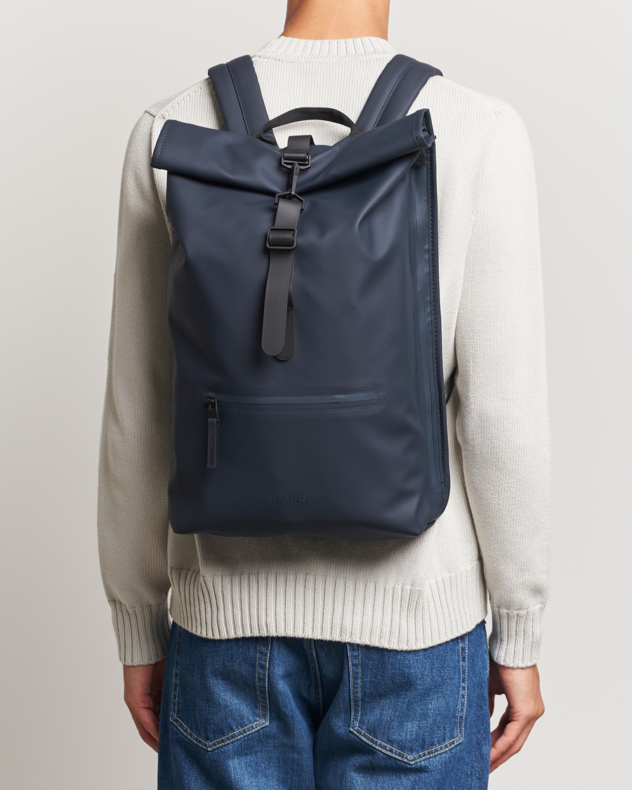 Hombres | Bolsos | RAINS | Rolltop Rucksack Navy