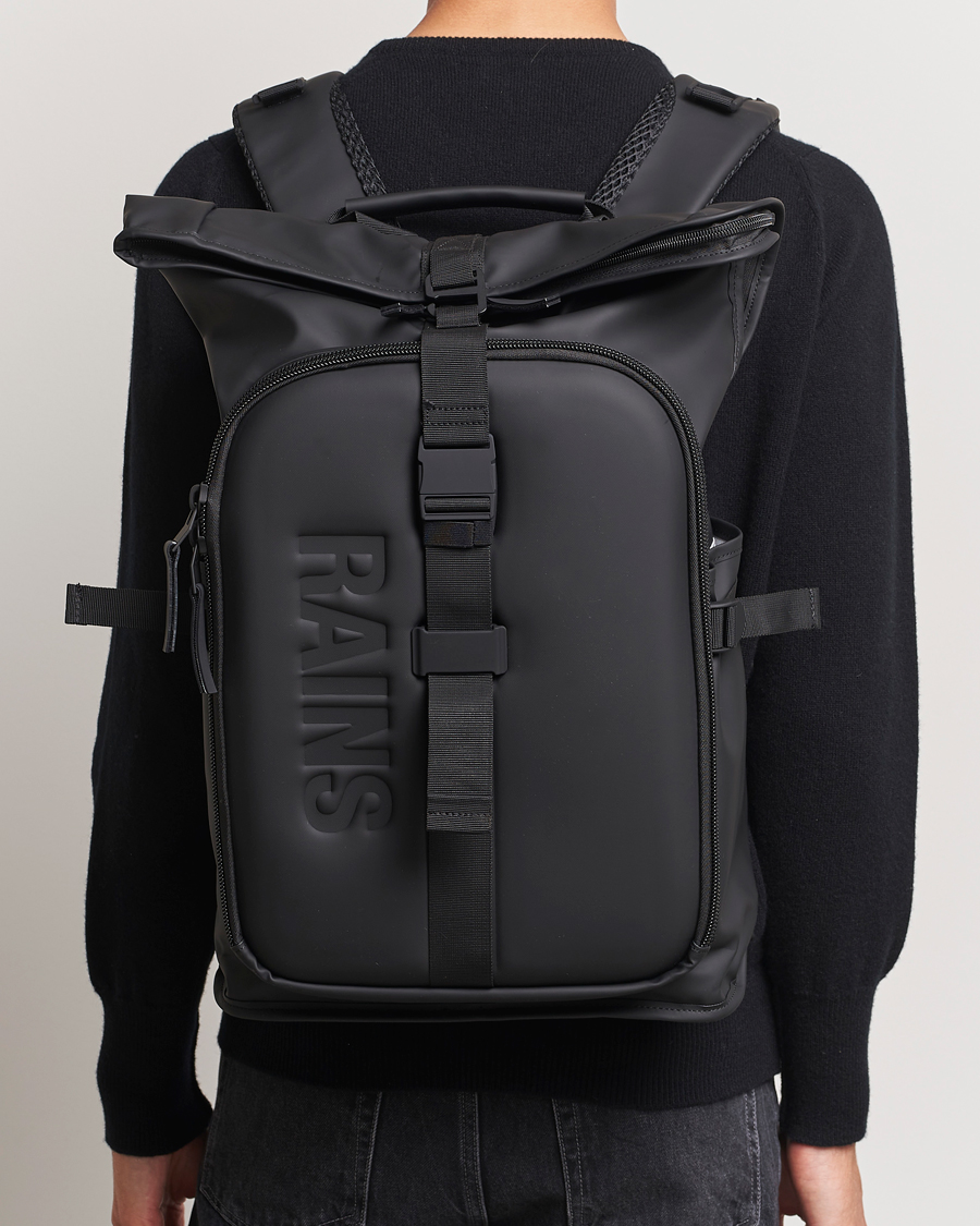 Hombres | RAINS Texel Moulded Backpack Black | RAINS | Texel Moulded Backpack Black