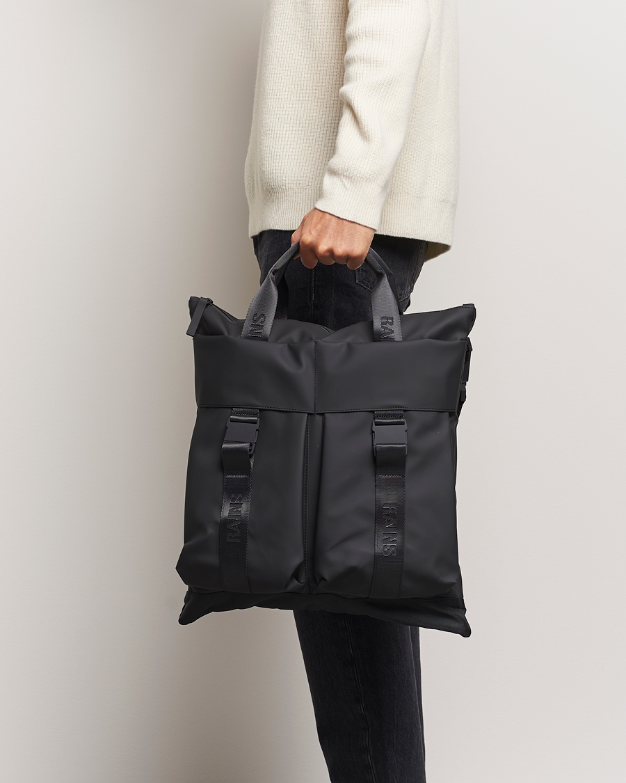 Hombres | RAINS Trail Tote Bag Black | RAINS | Trail Tote Bag Black