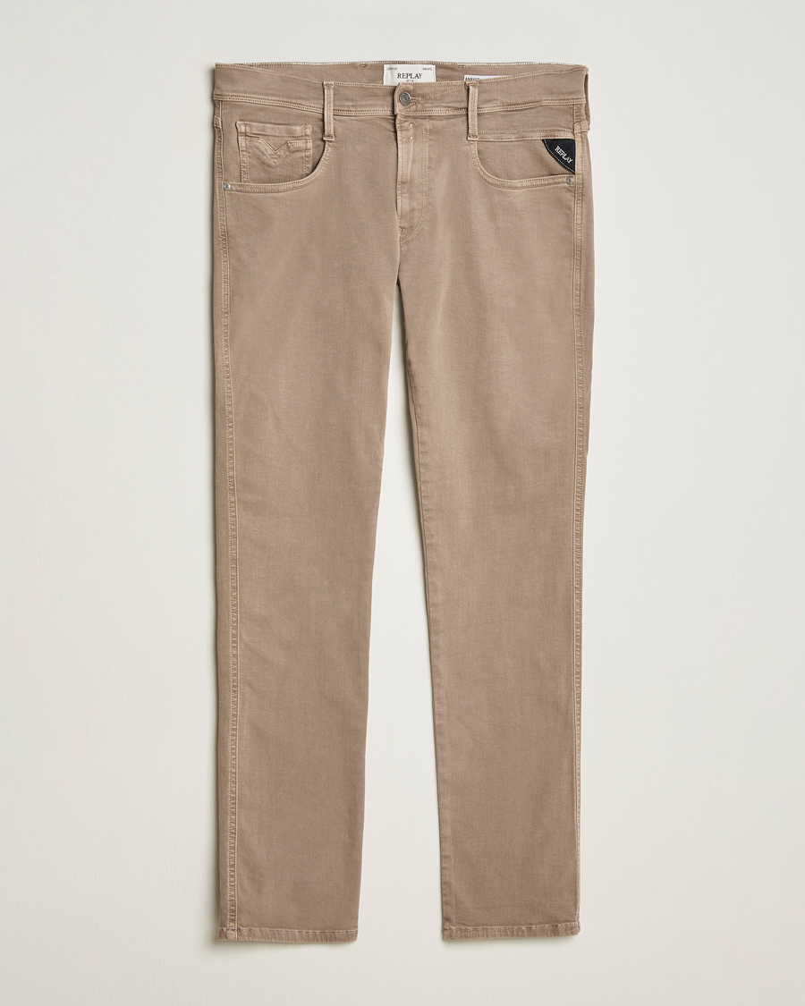 Hombres | Pantalones | Replay | Anbass Hyperflex X.Lite 5-Pocket Pants Sand