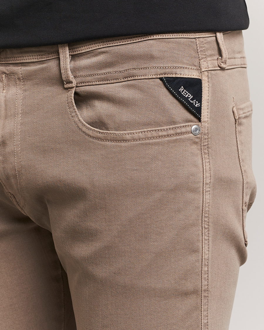 Hombres | Pantalones | Replay | Anbass Hyperflex X.Lite 5-Pocket Pants Sand