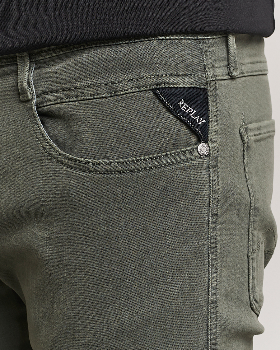 Hombres | Pantalones | Replay | Anbass Hyperflex X.Lite 5-Pocket Pants Dark Green